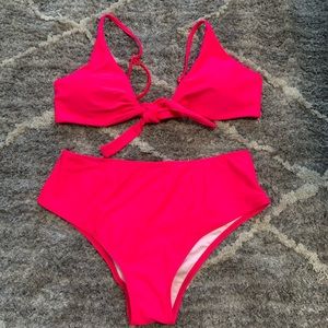 NWOT Hot Pink Bathing Suit